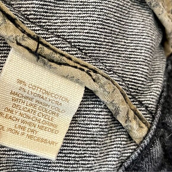 Vintage Free People Heart Studded Charcoal/Black Denim Jacket - Picture 11 of 11